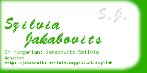 szilvia jakabovits business card